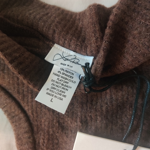 Laina Rauma Fuzzy Rib SET Sports Bra and Thong in Coffee Bean - Picture 9 of 10